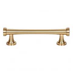 Atlas Homewares [436-WB] Die Cast Zinc Cabinet Pull Handle - Browning Series - Standard Size - Warm Brass Finish - 3 3/4&quot; C/C - 5&quot; L