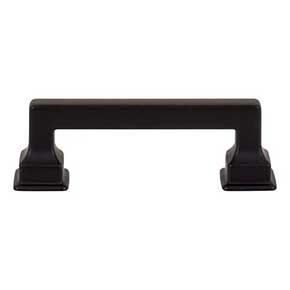 Atlas Homewares [A621-BL] Die Cast Zinc Cabinet Pull Handle - Erika Series - Standard Size - Matte Black Finish - 3" C/C - 3 7/8" L