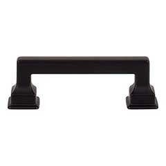 Atlas Homewares [A621-BL] Die Cast Zinc Cabinet Pull Handle - Erika Series - Standard Size - Matte Black Finish - 3&quot; C/C -  3 7/8&quot; L