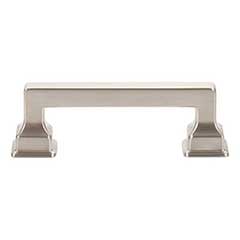 Atlas Homewares [A621-BRN] Die Cast Zinc Cabinet Pull Handle - Erika Series - Standard Size - Brushed Nickel Finish - 3&quot; C/C -  3 7/8&quot; L