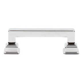 Atlas Homewares [A621-CH] Die Cast Zinc Cabinet Pull Handle - Erika Series - Standard Size - Polished Chrome Finish - 3" C/C - 3 7/8" L