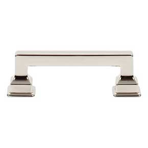 Atlas Homewares [A621-PN] Die Cast Zinc Cabinet Pull Handle - Erika Series - Standard Size - Polished Nickel Finish - 3" C/C - 3 7/8" L