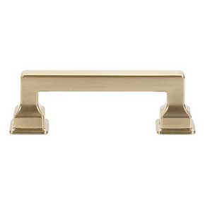 Atlas Homewares [A621-WB] Die Cast Zinc Cabinet Pull Handle - Erika Series - Standard Size - Warm Brass Finish - 3" C/C - 3 7/8" L