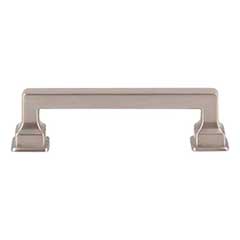 Atlas Homewares [A622-BRN] Die Cast Zinc Cabinet Pull Handle - Erika Series - Standard Size - Brushed Nickel Finish - 3 3/4" C/C -  4 5/8" L