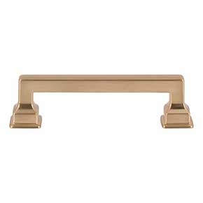 Atlas Homewares [A622-WB] Die Cast Zinc Cabinet Pull Handle - Erika Series - Standard Size - Warm Brass Finish - 3 3/4" C/C - 4 5/8" L