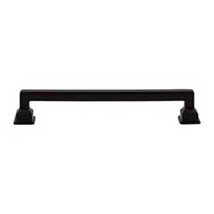 Atlas Homewares [A624-BL] Die Cast Zinc Cabinet Pull Handle - Erika Series - Oversized - Matte Black Finish - 6 5/16" C/C -  7 1/8" L