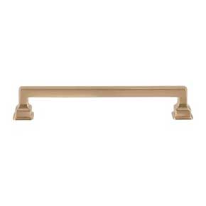 Atlas Homewares [A624-WB] Die Cast Zinc Cabinet Pull Handle - Erika Series - Oversized - Warm Brass Finish - 6 5/16" C/C - 7 1/8" L