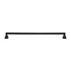 Atlas Homewares [A626-BL] Die Cast Zinc Cabinet Pull Handle - Erika Series - Oversized - Matte Black Finish - 12&quot; C/C -  12 13/16&quot; L