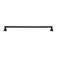 Atlas Homewares [A626-BL] Die Cast Zinc Cabinet Pull Handle - Erika Series - Oversized - Matte Black Finish - 12&quot; C/C -  12 13/16&quot; L