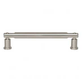 Atlas Homewares [A983-BRN] Die Cast Zinc Cabinet Pull Handle - Everitt Series - Oversized - Brushed Nickel Finish - 5 1/16" C/C - 5 5/8" L