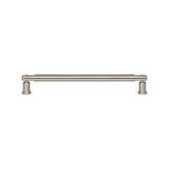 Atlas Homewares [A985-BRN] Die Cast Zinc Cabinet Pull Handle - Everitt Series - Oversized - Brushed Nickel Finish - 7 9/16" C/C -  8 1/4" L