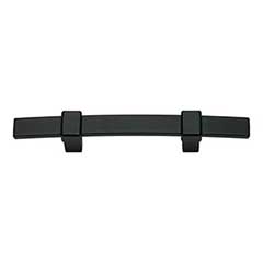 Atlas Homewares [302-BL] Die Cast Zinc Cabinet Pull Handle - Buckle Up Series - Standard Size - Matte Black Finish - 3&quot; C/C - 6&quot; L