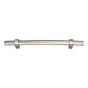 Atlas Homewares [304-BRN] Die Cast Zinc Cabinet Pull Handle - Buckle Up Series - Oversized - Brushed Nickel Finish - 6 5/16" C/C - 9 5/16" L