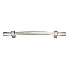 Atlas Homewares [304-BRN] Die Cast Zinc Cabinet Pull Handle - Buckle Up Series - Oversized - Brushed Nickel Finish - 6 5/16" C/C - 9 5/16" L