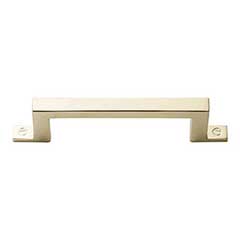 Atlas Homewares [384-PB] Die Cast Zinc Cabinet Pull Handle - Campaign Series - Standard Size - Polished Brass Finish - 3" C/C - 4 3/16" L