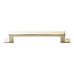 Atlas Homewares [385-PB] Die Cast Zinc Cabinet Pull Handle - Campaign Series - Standard Size - Polished Brass Finish - 3 3/4&quot; C/C - 4 15/16&quot; L