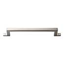 Atlas Homewares [386-BRN] Die Cast Zinc Cabinet Pull Handle - Campaign Series - Oversized - Brushed Nickel Finish - 5 1/16" C/C - 6 3/16" L