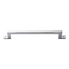 Atlas Homewares [386-CH] Die Cast Zinc Cabinet Pull Handle - Campaign Series - Oversized - Polished Chrome Finish - 5 1/16&quot; C/C - 6 3/16&quot; L