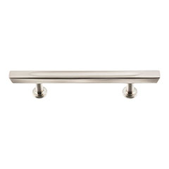 Atlas Homewares [414-BRN] Die Cast Zinc Cabinet Pull Handle - Conga Series - Standard Size - Brushed Nickel Finish - 3 3/4&quot; C/C - 6 1/8&quot; L