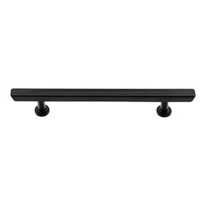 Atlas Homewares [415-BL] Die Cast Zinc Cabinet Pull Handle - Conga Series - Oversized - Matte Black Finish - 5 1/16" C/C - 7 3/8" L