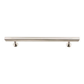 Atlas Homewares [416-BRN] Die Cast Zinc Cabinet Pull Handle - Conga Series - Oversized - Brushed Nickel Finish - 6 5/16" C/C - 8 5/8" L