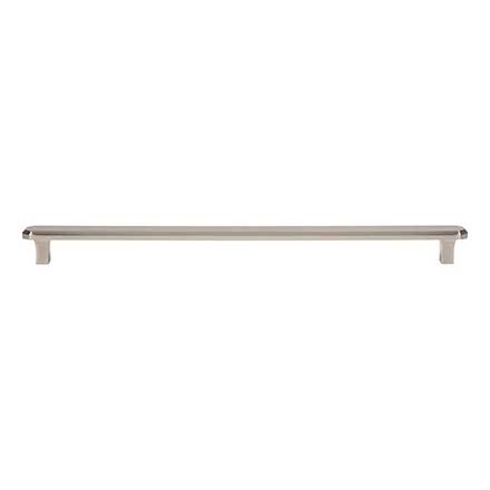 Atlas Homewares [A6076-BRN] Die Cast Zinc Cabinet Pull Handle - Fielding Series - Oversized - Brushed Nickel Finish - 12" C/C - 13 3/16" L