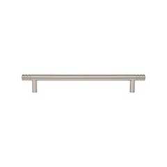 Atlas Homewares [A955-BRN] Die Cast Zinc Cabinet Pull Handle - Griffith Series - Oversized - Brushed Nickel Finish - 7 9/16&quot; C/C -  9 9/16&quot; L