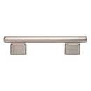 Atlas Homewares [A512-BRN] Die Cast Zinc Cabinet Pull Handle - Holloway Series - Standard Size - Brushed Nickel Finish - 3 3/4&quot; C/C -  5 3/4&quot; L