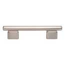 Atlas Homewares [A512-BRN] Die Cast Zinc Cabinet Pull Handle - Holloway Series - Standard Size - Brushed Nickel Finish - 3 3/4" C/C -  5 3/4" L