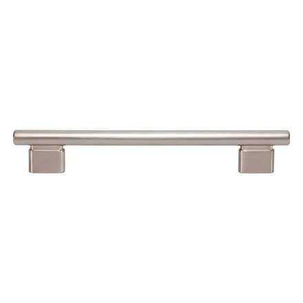 Atlas Homewares [A514-BRN] Die Cast Zinc Cabinet Pull Handle - Holloway Series - Oversized - Brushed Nickel Finish - 6 5/16&quot; C/C - 8 1/4&quot; L