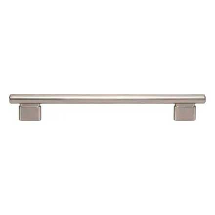 Atlas Homewares [A515-BRN] Die Cast Zinc Cabinet Pull Handle - Holloway Series - Oversized - Brushed Nickel Finish - 7 9/16&quot; C/C - 9 1/2&quot; L