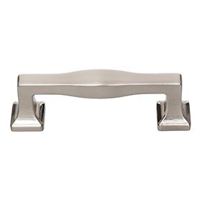 Atlas Homewares [A202-BRN] Die Cast Zinc Cabinet Pull Handle - Kate Series - Standard Size - Brushed Nickel Finish - 3" C/C - 3 11/16" L