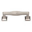 Atlas Homewares [A202-BRN] Die Cast Zinc Cabinet Pull Handle - Kate Series - Standard Size - Brushed Nickel Finish - 3&quot; C/C - 3 11/16&quot; L