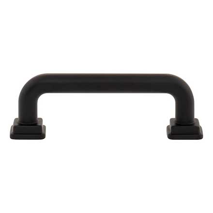 Atlas Homewares [A6022-BL] Die Cast Zinc Cabinet Pull Handle - Kimberton Series - Standard Size - Matte Black Finish - 3&quot; C/C -  3 3/4&quot; L