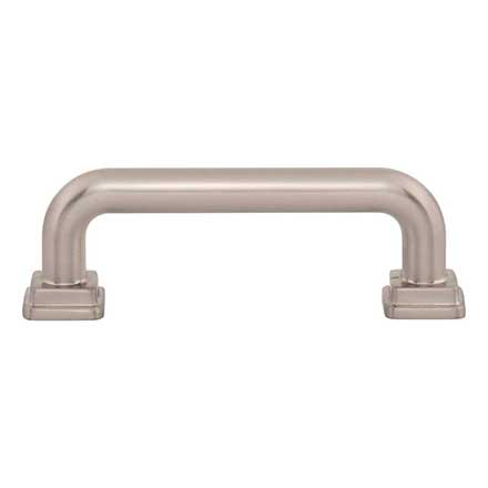 Atlas Homewares [A6022-BRN] Die Cast Zinc Cabinet Pull Handle - Kimberton Series - Standard Size - Brushed Nickel Finish - 3&quot; C/C -  3 3/4&quot; L