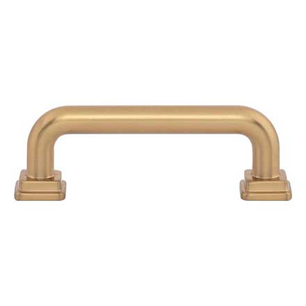 Atlas Homewares [A6022-WB] Die Cast Zinc Cabinet Pull Handle - Kimberton Series - Standard Size - Warm Brass Finish - 3&quot; C/C -  3 3/4&quot; L