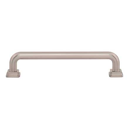 Atlas Homewares [A6024-BRN] Die Cast Zinc Cabinet Pull Handle - Kimberton Series - Oversized - Brushed Nickel Finish - 5 1/16&quot; C/C -  5 3/4&quot; L