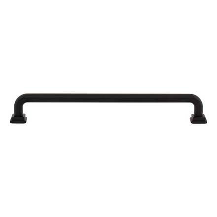 Atlas Homewares [A6026-BL] Die Cast Zinc Cabinet Pull Handle - Kimberton Series - Oversized - Matte Black Finish - 7 9/16" C/C - 8 1/4" L