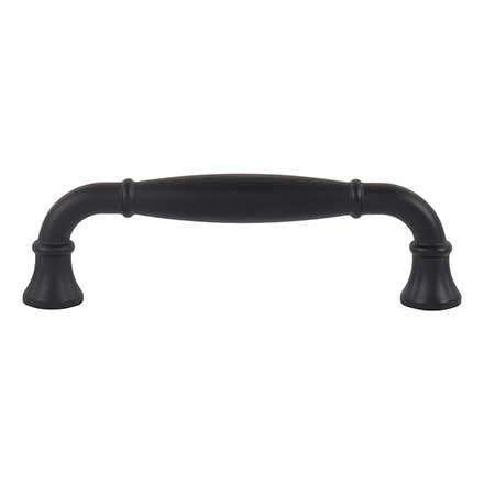 Atlas Homewares [A6012-BL] Die Cast Zinc Cabinet Pull Handle - Lanehurst Series - Standard Size - Matte Black Finish - 3 3/4" C/C -  4 3/8" L