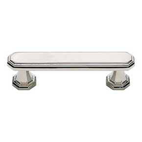 Atlas Homewares [320-PN] Die Cast Zinc Cabinet Pull Handle - Dickinson Series - Standard Size - Polished Nickel Finish - 3" C/C - 4 3/16" L