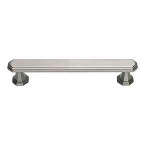 Atlas Homewares [348-BRN] Die Cast Zinc Cabinet Pull Handle - Dickinson Series - Oversized - Brushed Nickel Finish - 5 1/16" C/C - 5 13/16" L