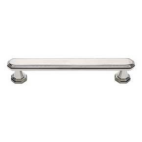 Atlas Homewares [348-PN] Die Cast Zinc Cabinet Pull Handle - Dickinson Series - Oversized - Polished Nickel Finish - 5 1/16" C/C - 5 13/16" L