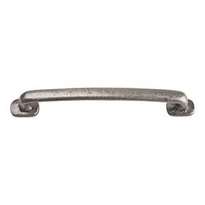Atlas Homewares [334-P] Die Cast Zinc Cabinet Pull Handle - Distressed Series - Oversized - Pewter Finish - 5 1/16" C/C - 6" L