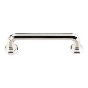 Atlas Homewares [419-PN] Die Cast Zinc Cabinet Pull Handle - Elizabeth Series - Standard Size - Polished Nickel Finish - 3 3/4" C/C - 4 9/16" L
