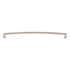 Atlas Homewares [A685-BRN] Die Cast Zinc Cabinet Pull Handle - Lennox Series - Oversized - Brushed Nickel Finish - 12" C/C -  12 1/2" L