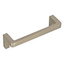 Atlas Homewares [A401-BRN] Die Cast Zinc Cabinet Pull Handle - Logan Series - Standard Size - Brushed Nickel Finish - 3 3/4" C/C - 4 1/8" L