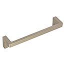 Atlas Homewares [A402-BRN] Die Cast Zinc Cabinet Pull Handle - Logan Series - Oversized - Brushed Nickel Finish - 5 1/16&quot; C/C - 5 3/8&quot; L