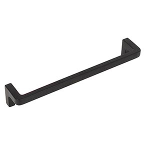 Atlas Homewares [A403-BL] Die Cast Zinc Cabinet Pull Handle - Logan Series - Oversized - Matte Black Finish - 6 5/16" C/C - 6 5/8" L
