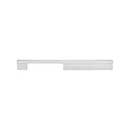 Atlas Homewares [A885-MC] Aluminum Cabinet Pull Handle - Off-Center Series - Oversized - Matte Chrome Finish - 8 13/16&quot; C/C - 11 1/2&quot; L