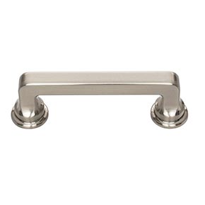 Atlas Homewares [A101-BRN] Die Cast Zinc Cabinet Pull Handle - Oskar Series - Standard Size - Brushed Nickel Finish - 3" C/C - 3 7/8" L